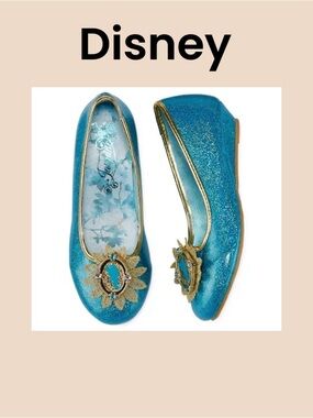 Disney Princess Jasmine Kids Costume Shoes Size Youth 2/3 NWT
